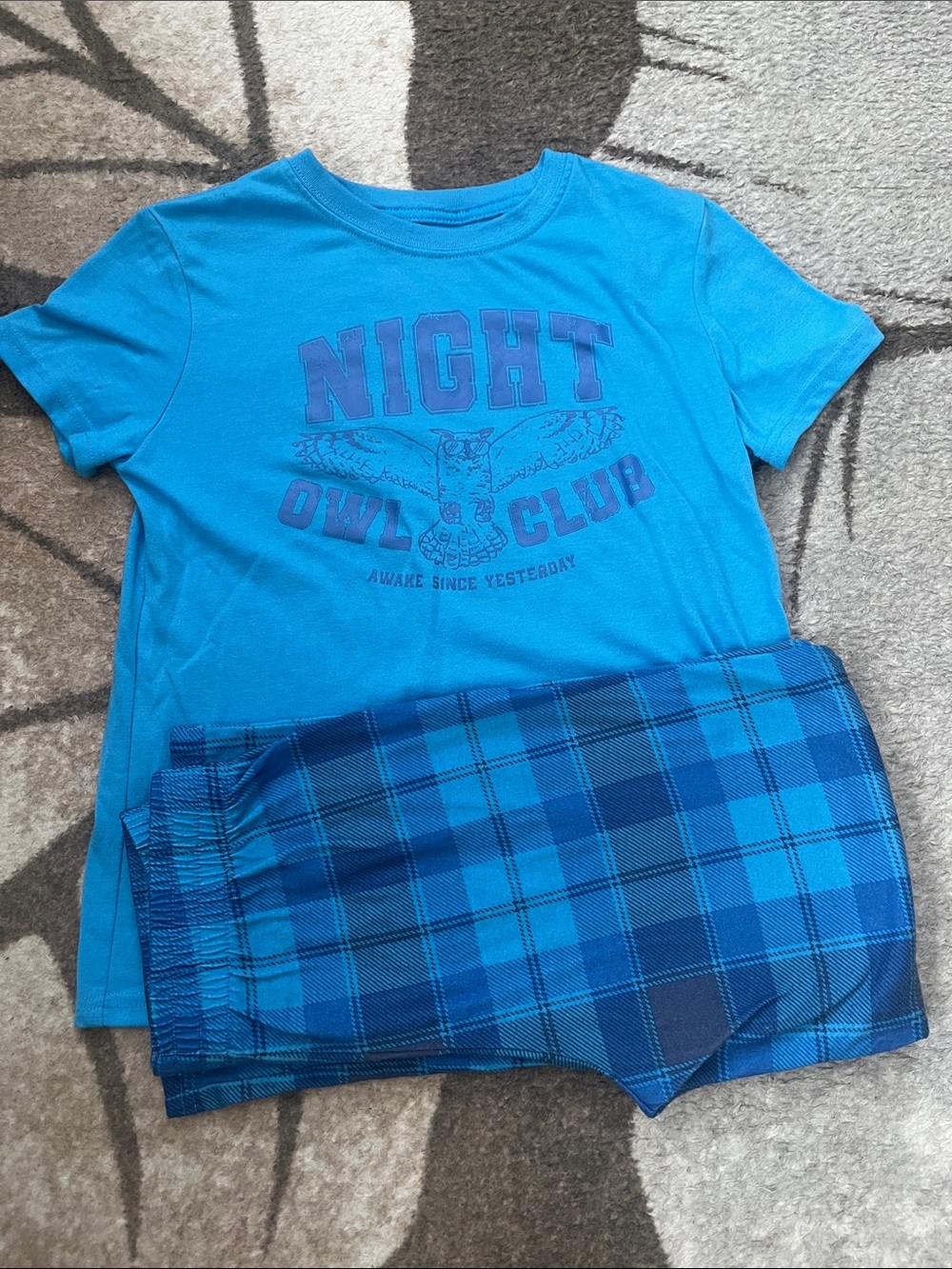 Boy’s Blue 'Night Owl Club' Pajama Set